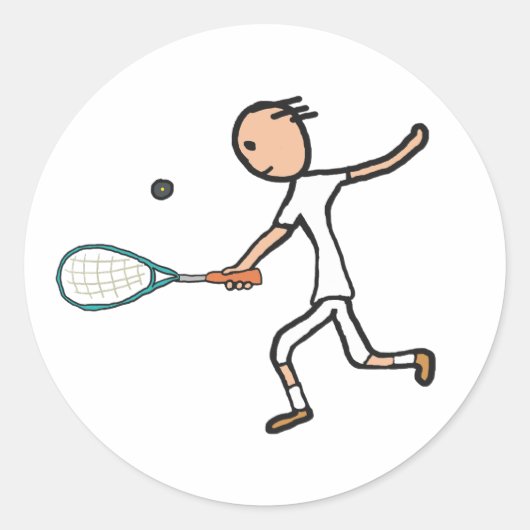 Squash Runder Aufkleber (Vorderseite)