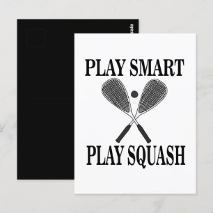 Squash Spieler Fan Sportarten Postkarte