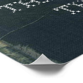 Squash-Spieler mit Zielen Erfolg im Denim Poster (Ecke)