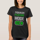 Squash-Spielmodus im Racket-Player im Spiel T-Shirt (Vorderseite)