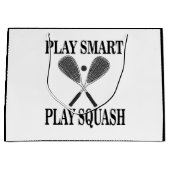 Squash Sport Player Geburtstag Große Geschenktüte (Vorderseite)