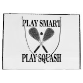 Squash Sport Player Geburtstag Große Geschenktüte (Rückseite)