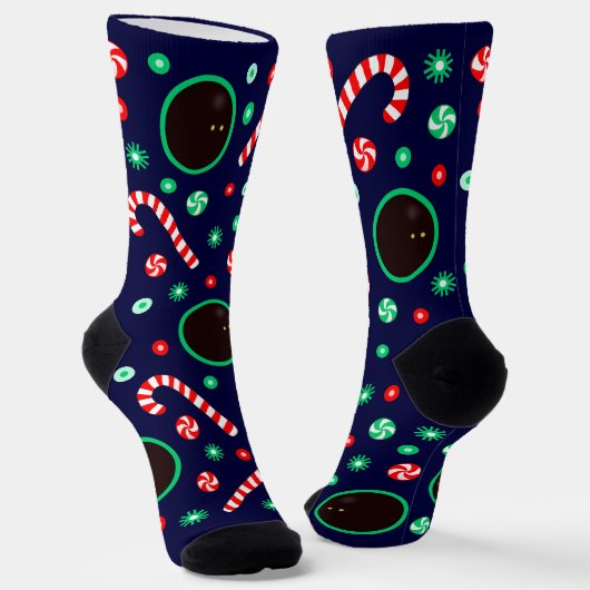 Squash-Sport Weihnachten Socken (Gewinkelt)