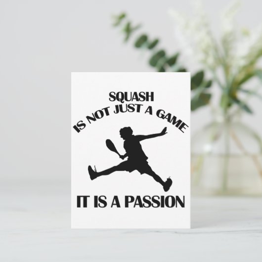 Squash-Sportdesigns Postkarte (Stehend Vorderseite)