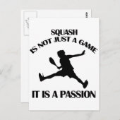 Squash-Sportdesigns Postkarte (Vorne/Hinten)