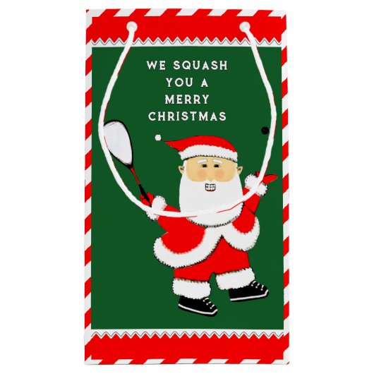 Squash Sports Christmas Kleine Geschenktüte (Rückseite)