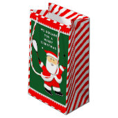 Squash Sports Christmas Kleine Geschenktüte (Rückseite Schrägansicht)