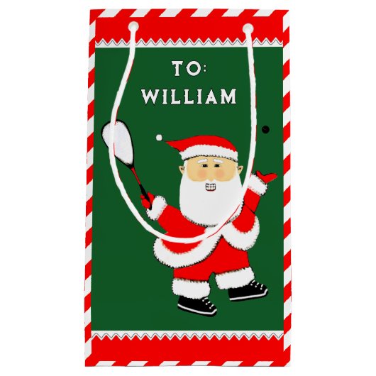 Squash Sports Christmas Kleine Geschenktüte (Vorderseite)