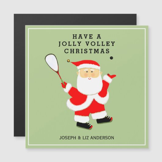 Squash Sports Holiday Cards Magnetkarte (Vorne/Hinten)