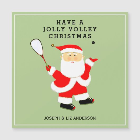 Squash Sports Holiday Cards Magnetkarte (Vorderseite)