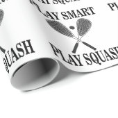Squash Sports Player Geburtstag Geschenkpapier (Rolleneckpunkt)