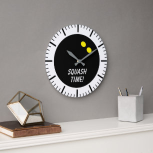 Squash-Sportverein individuelle große Wanduhr