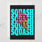 Squash Sprichwort Softeis Motif Squash Trainer Einladung (Rückseite)