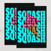 Squash Sprichwort Softeis Motif Squash Trainer Einladung (Vorne/Hinten)