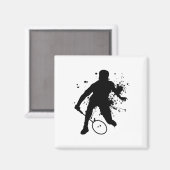 Squash Women's Badminton Player for Men Magnet (Vorderseite/Rückseite)