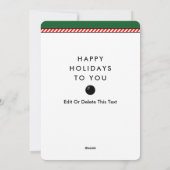 Squashplayer Christmas Feiertagskarte (Rückseite)