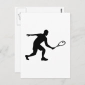 Squashplayer Postkarte (Vorne/Hinten)