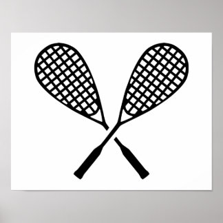 Squashschläger Poster