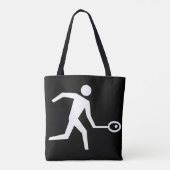 Squashspieler-Symbol Tasche (Rückseite)