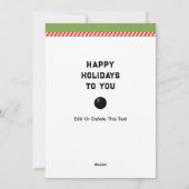 Squashspielerkarte Feiertagskarte (Rückseite)