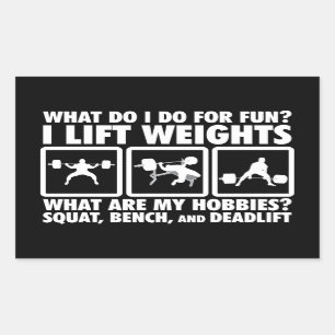 Squat, Bench, Deadlift - Kraftheben Motivierend Rechteckiger Aufkleber