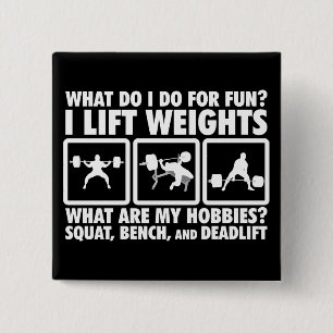 Squat, Bench, Deadlift - Kräftiges Motivierend Button