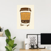 Squat Bench Deadlift und Kaffee Poster (Heimbüro)