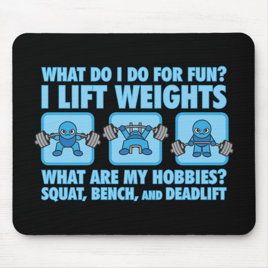 Squat, Bench Press, Deadlift - Hobbies - Kawaii Mousepad (Vorne)