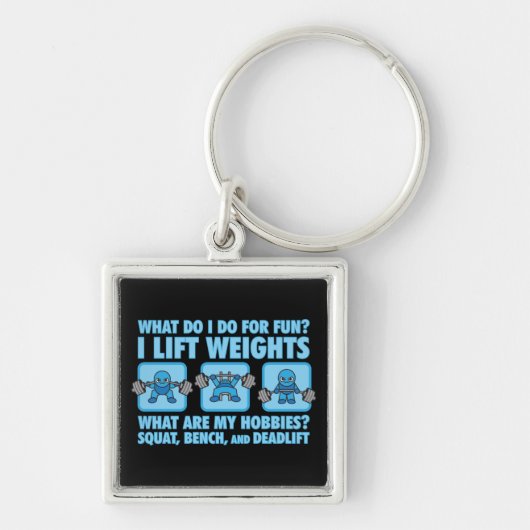 Squat, Bench Press, Deadlift - Hobbies - Kawaii Schlüsselanhänger (Vorne)