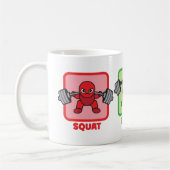 Squat, Bench Press, Deadlift - Kawaii Powerlifter Kaffeetasse (Links)