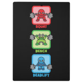Squat, Bench Press, Deadlift - Kawaii Powerlifter Klemmbrett (Rückseite)