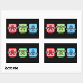 Squat, Bench Press, Deadlift - Kawaii Powerlifter Rechteckiger Aufkleber (Blatt)