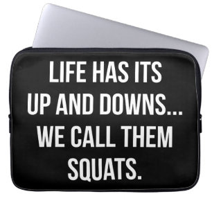 Squat, das Leben ist auf und ab, Leg Day, Funny No Laptopschutzhülle