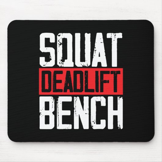 Squat Deadlift Bench Weightlift PowerHebe Bo Mousepad (Vorne)