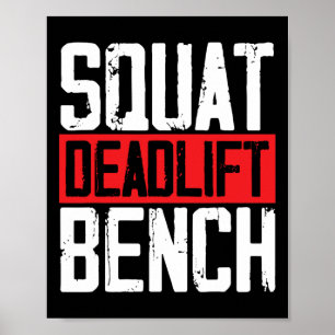 Squat Deadlift Bench Weightlift PowerHebe Bo Poster