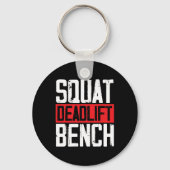 Squat Deadlift Bench Weightlift PowerHebe Bo Schlüsselanhänger (Vorderseite)
