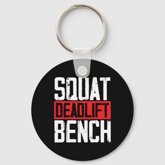 Squat Deadlift Bench Weightlift PowerHebe Bo Schlüsselanhänger (Vorderseite)