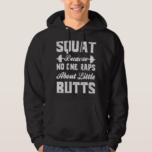 Squat Exercise Workout Quote Weightlifting Gym Hoodie (Vorderseite)