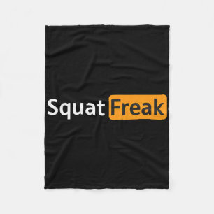 Squat Freak Funny Gym Bodybuilding Fitness Workout Fleecedecke