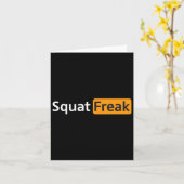 Squat Freak Funny Gym Bodybuilding Fitness Workout Karte (Gelbe Blume)