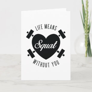 Squat Gym Love Valentine's Day Card Feiertagskarte