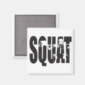 Squat - Gym-Motivation Magnet (Vorderseite/Rückseite)