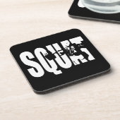 Squat - Gym-Motivation Untersetzer (Linke Seite)