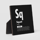 Squat - Periodischer Tisch - Funny Gym Meme Fotoplatte (Vorderseite)