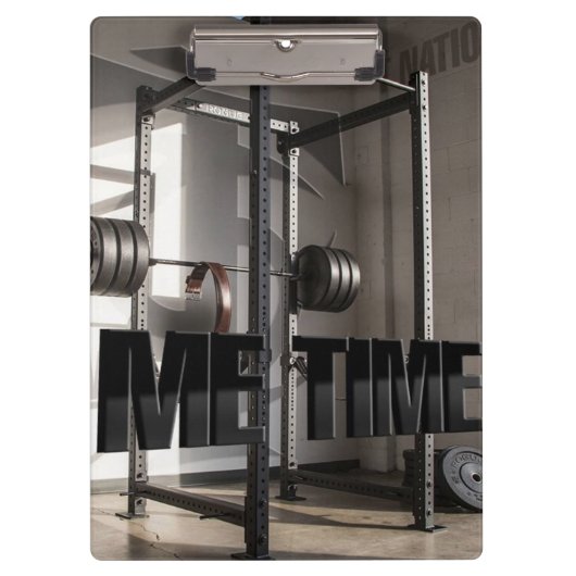 Squat Rack Workout Motivation - Me Time - Gym Klemmbrett (Vorderseite)
