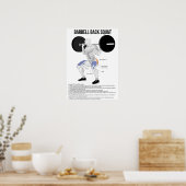 Squat - Übung - Diagramm der Muskelanatomie Poster (Küche)