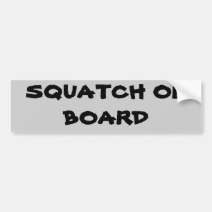 Squatch an Bord Autoaufkleber