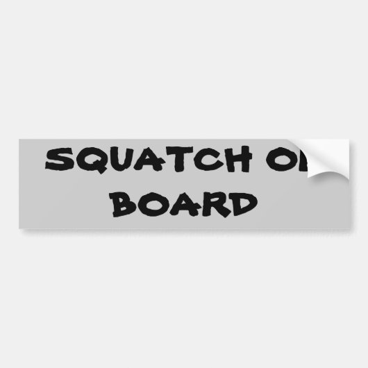 Squatch an Bord Autoaufkleber (Vorne)