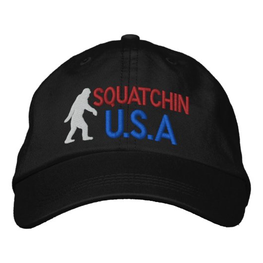 Squatch Bestickte Baseballkappe (Vorderseite)