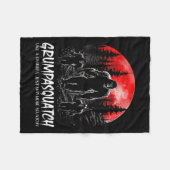 Squatch Funny Bigfoot Vater Sasquatch Yeti Fathers Fleecedecke (Vorderseite (Horizontal))